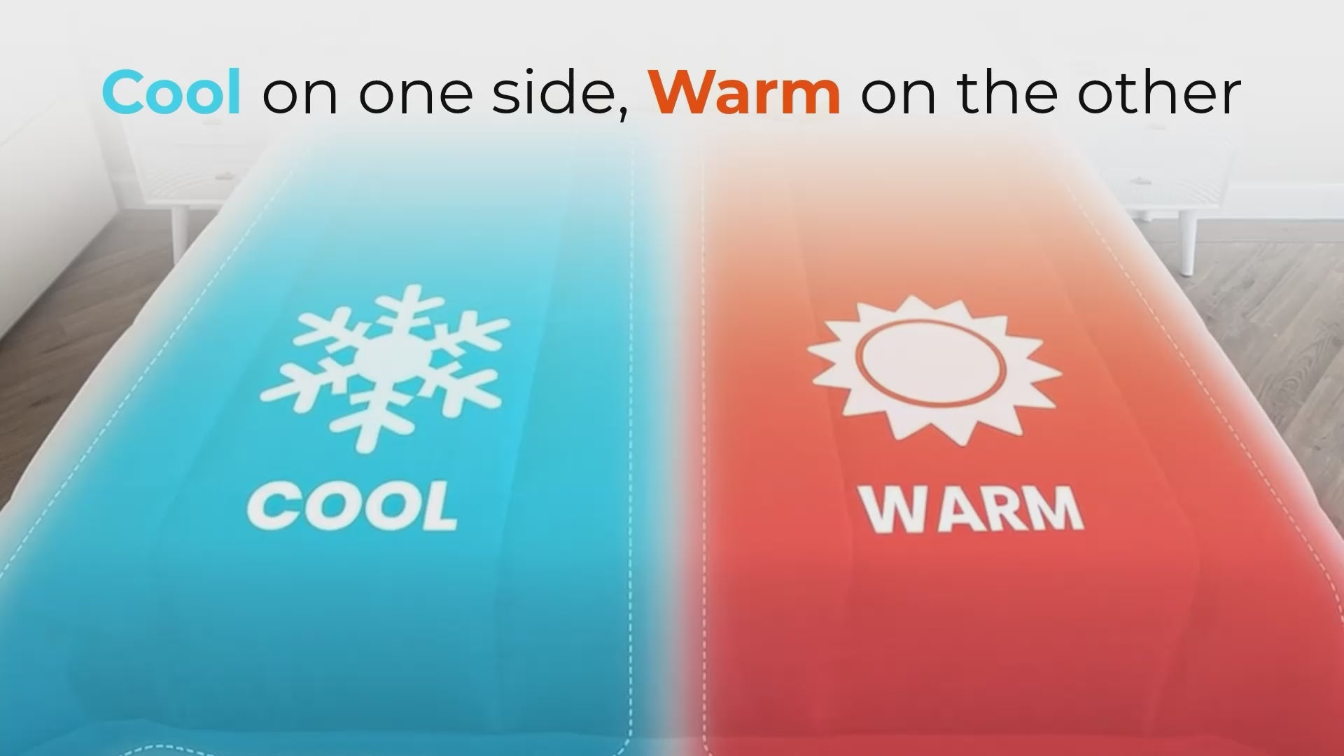 Load video: Dual Zone Komforter His Her Duvet